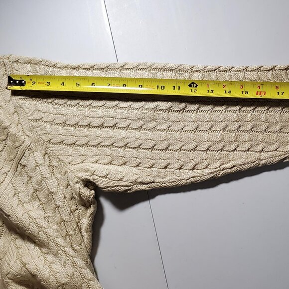 Danielle Bernstein X WeWoreWhat Cable Crop Sweater Sz M - Picture 12 of 13